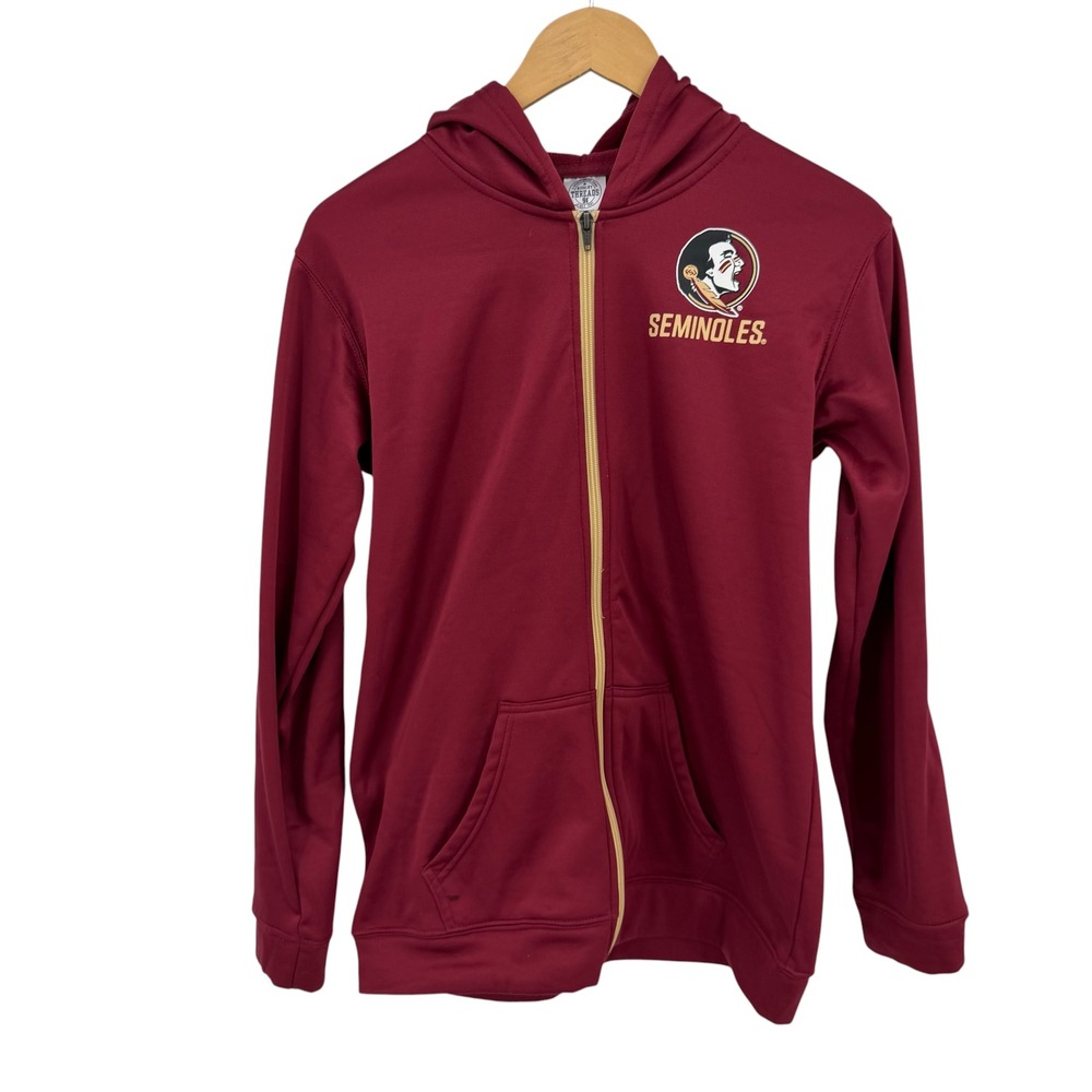Rivalry Threads Hoodie Kid XL 16/18 Maroon Florida State Seminoles Full Zip NCAA